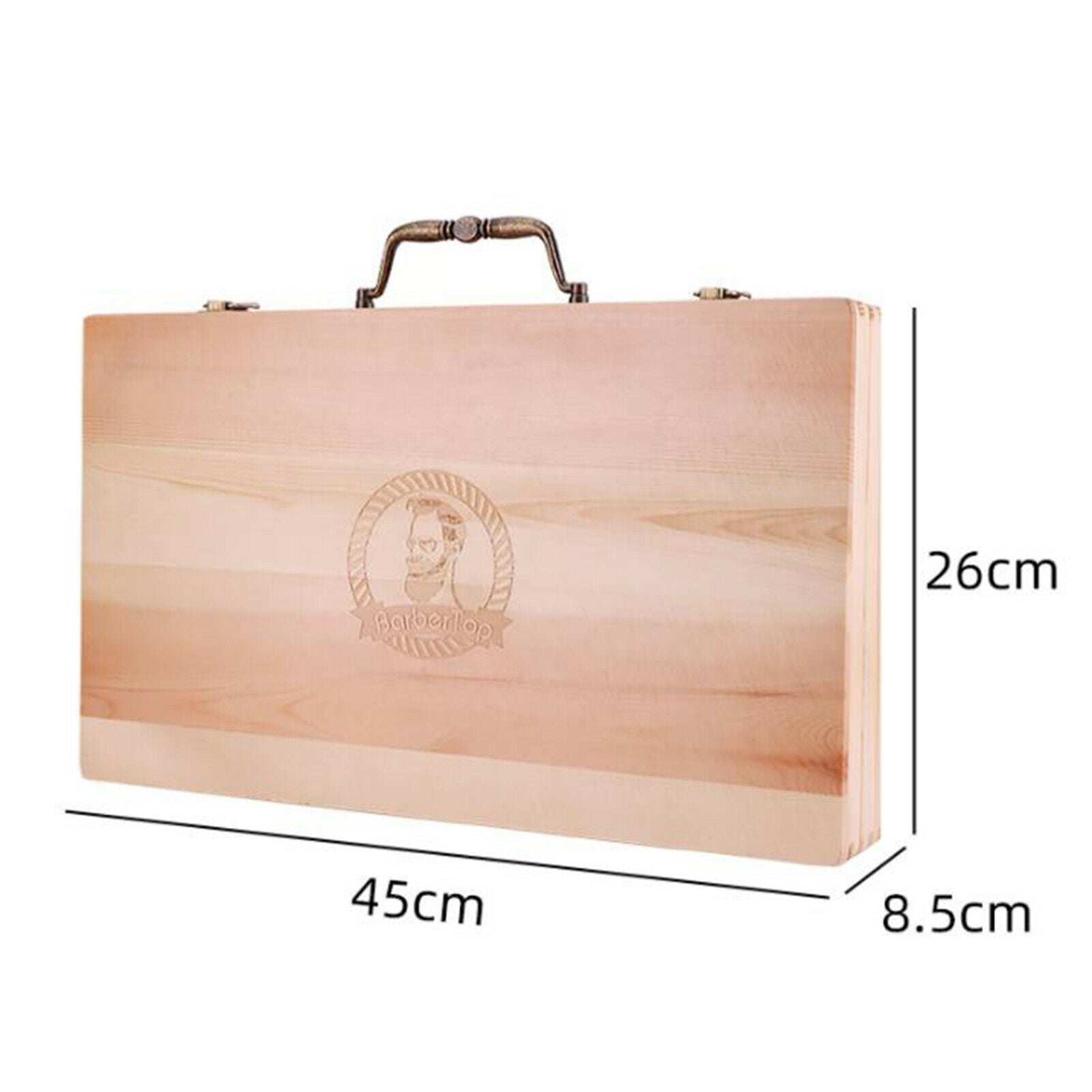 Portable Travel Wood Barber Carrying Case Stylist Tool Storage Bag Organizer