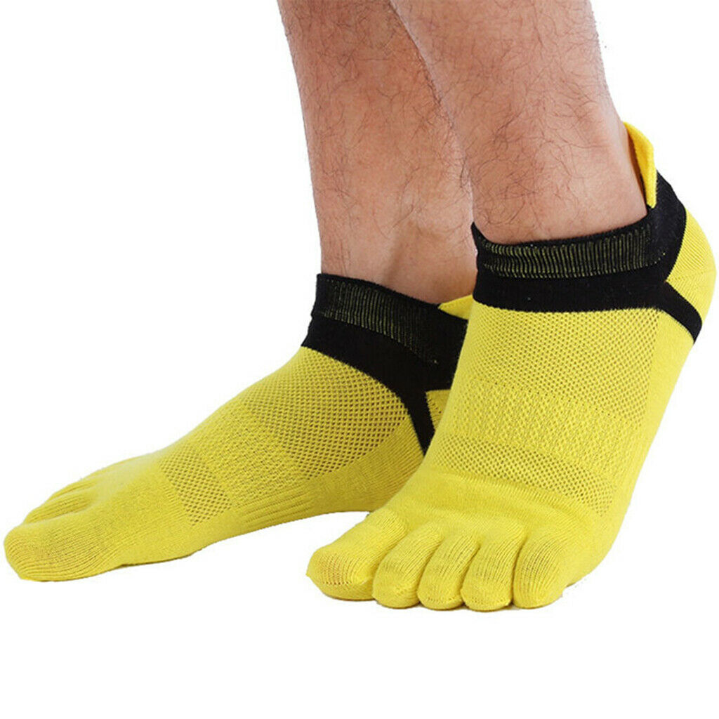 4x Cotton Five Toe Socks No Show Athletic Running Yoga Ankle Socks Casual
