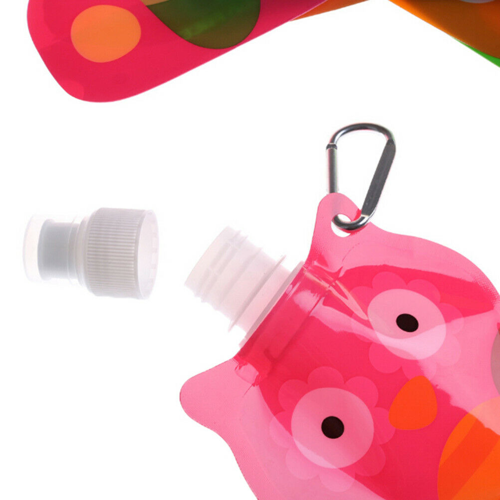 360ml Eco friendly foldable cartoon travel drink bottle safe for kid children BD