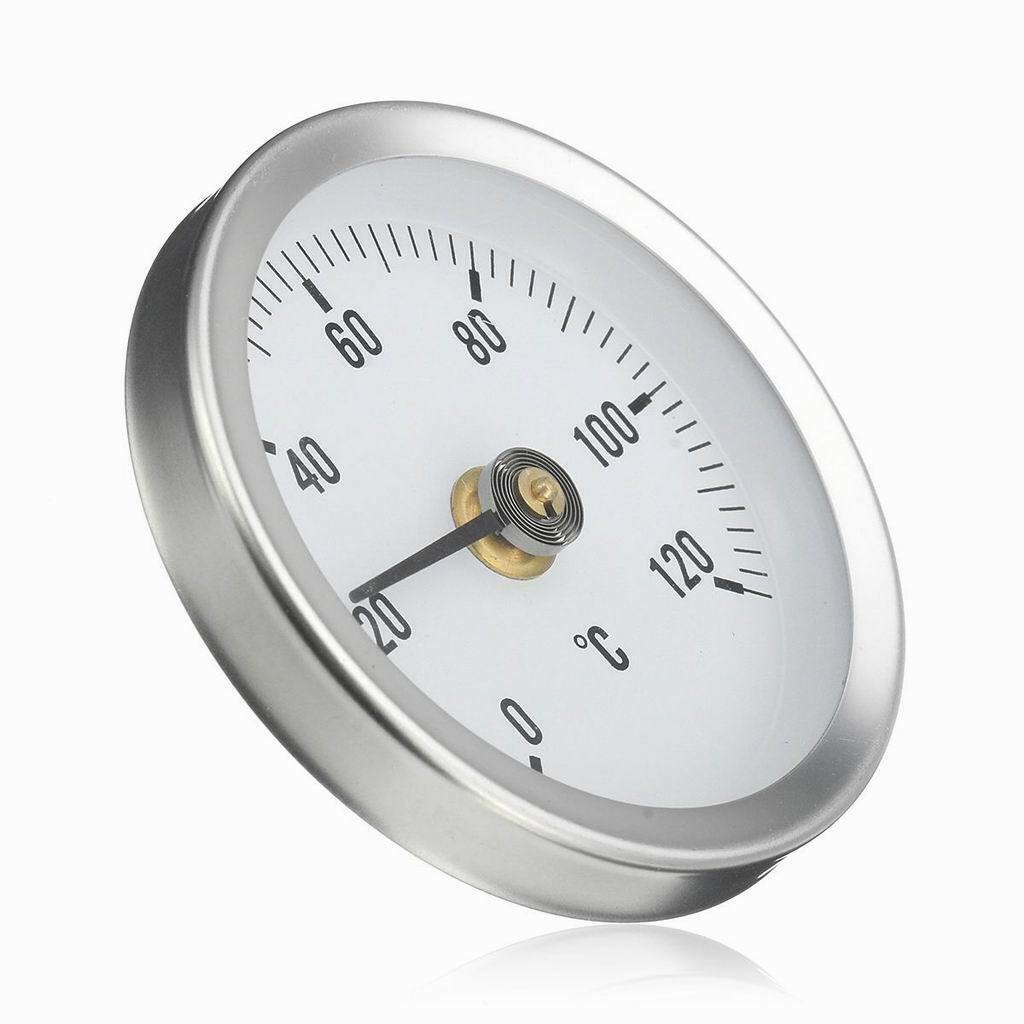 4X 63mm Clip-on Pipe Temperature Gauge With Spring for Heating Oil Tanks