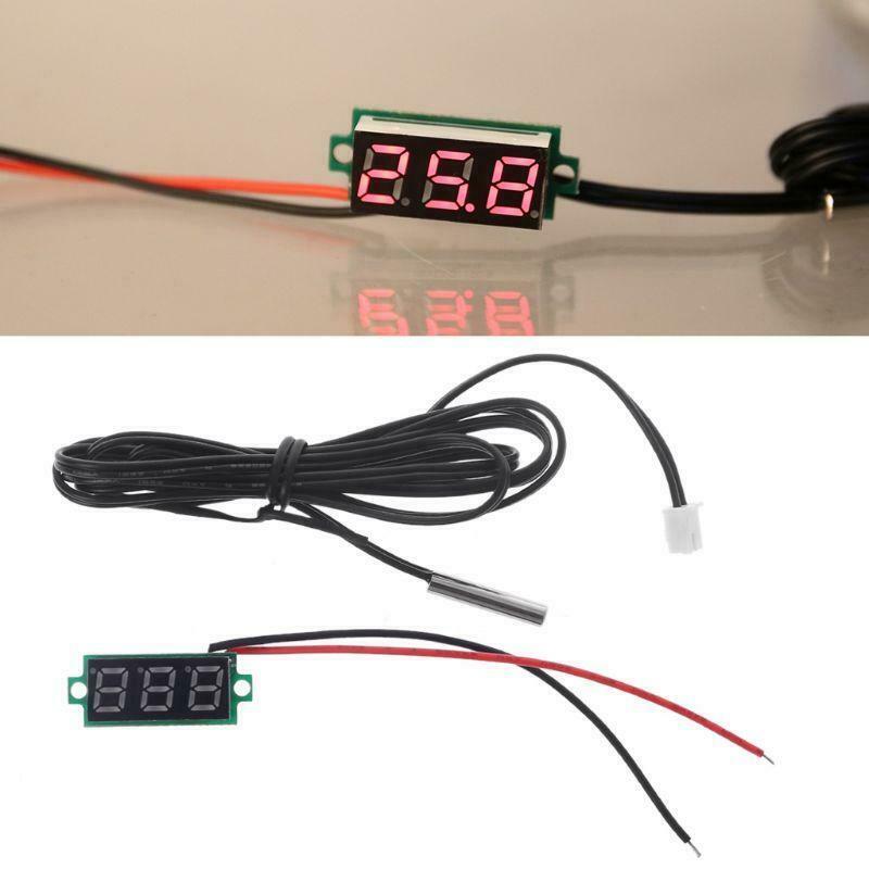 0.28" Display Digital Thermometer With NTC Metal Probe Temperature Sensor