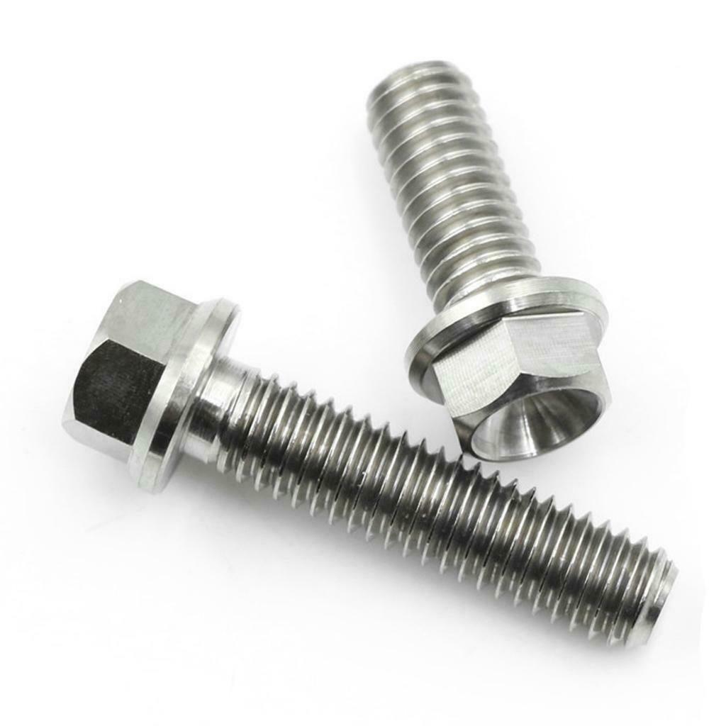 M6 Titanium Hex Head Flange Bolt Fastener M6 x 10-65 M6 x 15