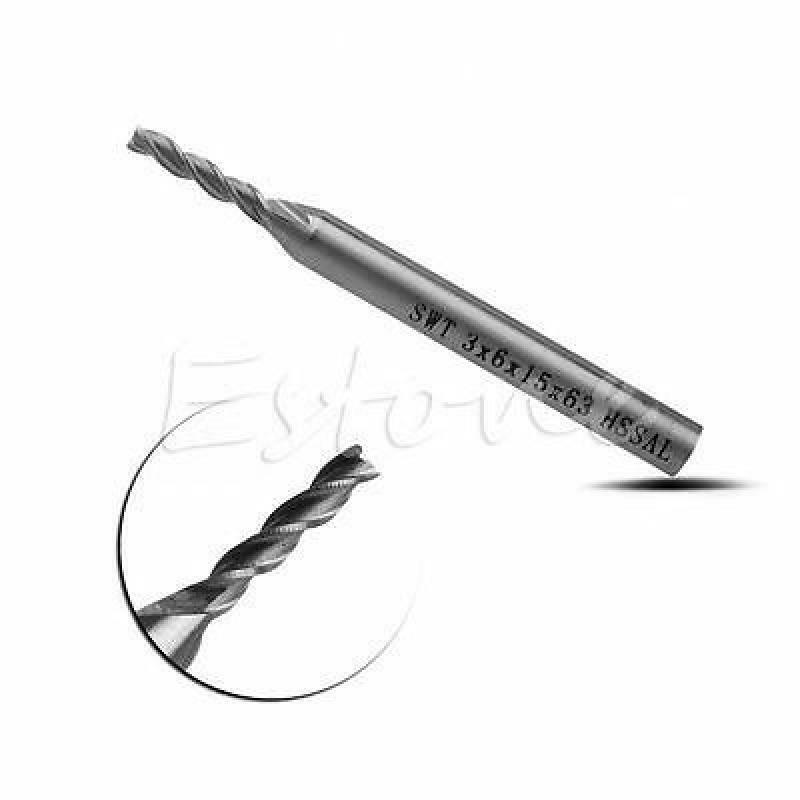 Extra Long 3mm 3 Flute HSS & Aluminium End Mill Cutter CNC Bit Extended