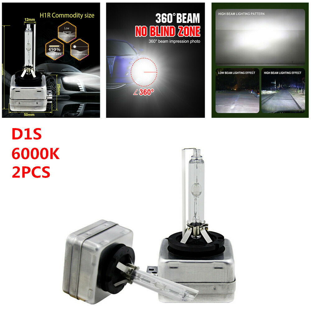 2PCS Stable D1S 6000K Xenon Bulbs Lamp Hid Car SUV Headlight Kit 12V 35W White