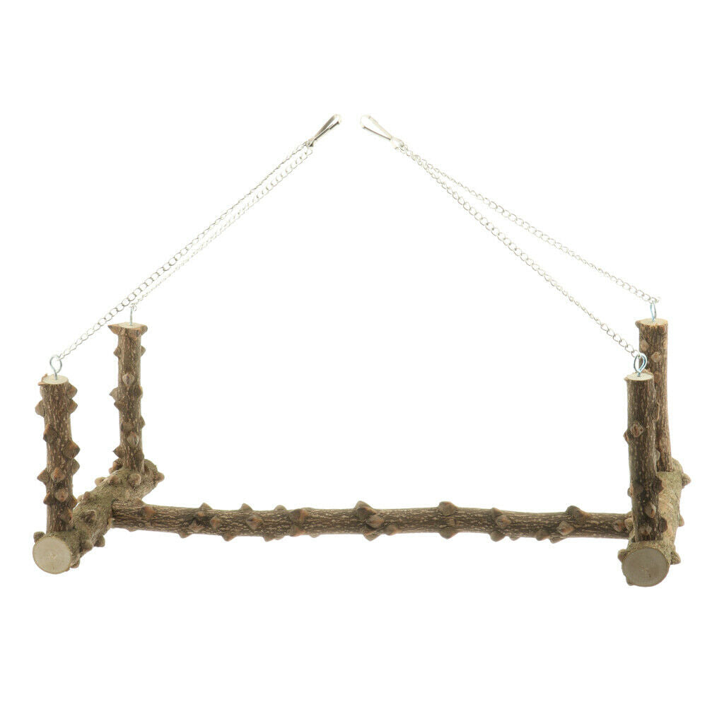 Bird Swing Natural Wood Swing Bird Toys for Birds Parrots Budgies Cockatiels