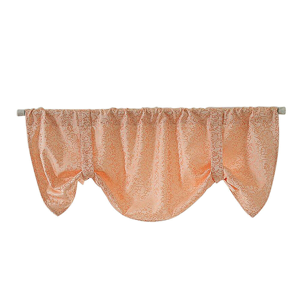 132x46cm Decorative Tier Curtain Short Curtain Half Kitchen Valance Pink