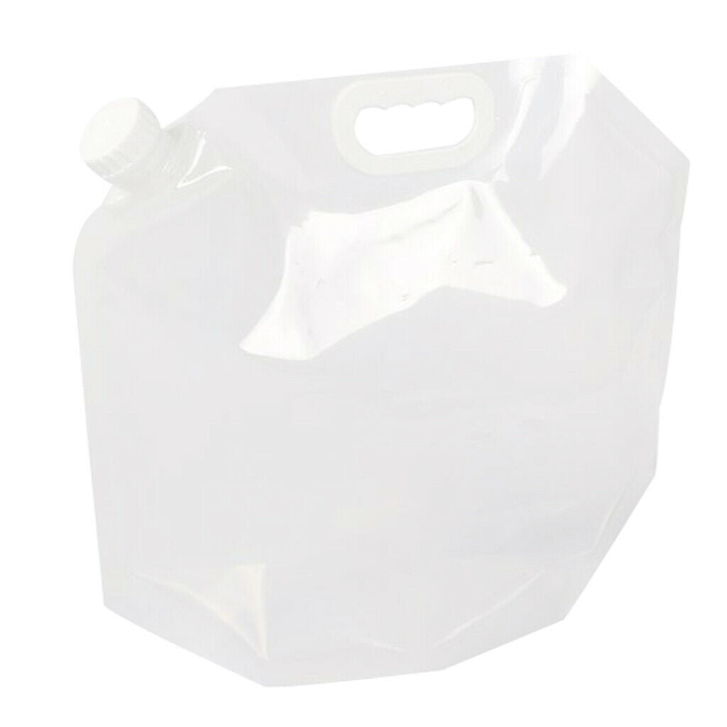 2Pcs Transparent 10L Folding Water Tank Bag for Hiking BPA Free Plastic