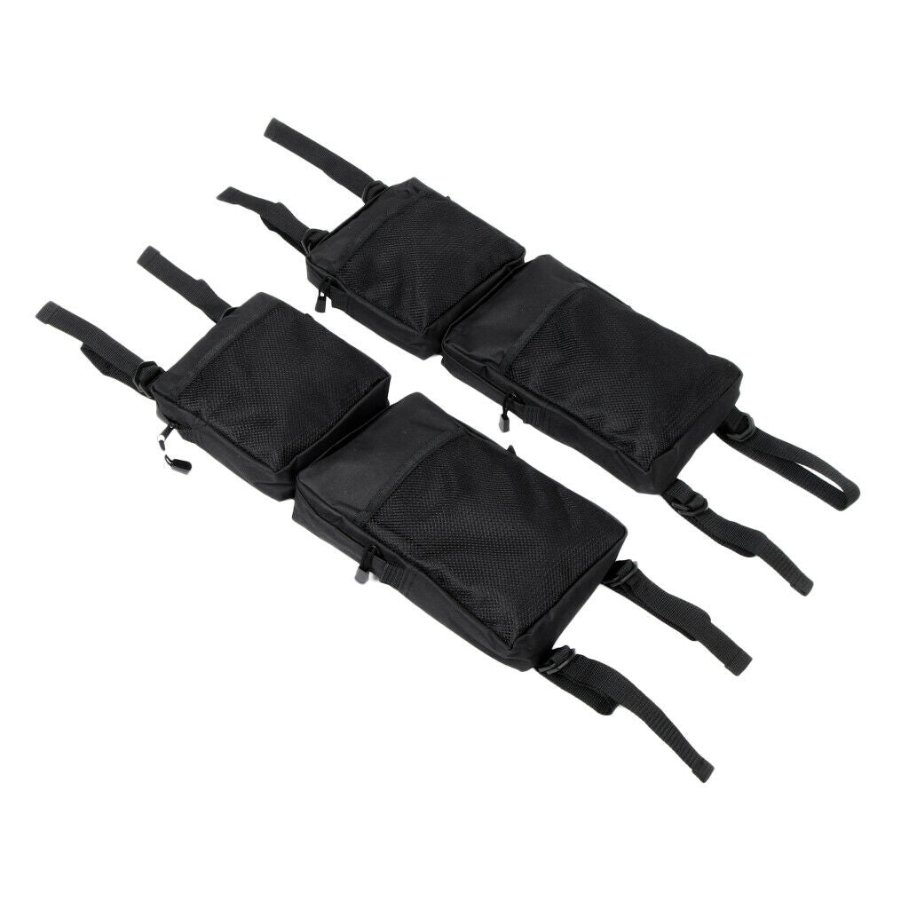 2X Black ATV Fender Bag 4-Wheeler Fender Cargo Luggage Storage Organizer