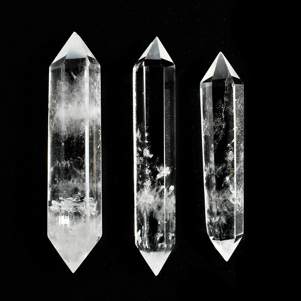 1pc Tibet Natural Rock Clear Quartz new Crystal Point Healing Terminated Wand AU