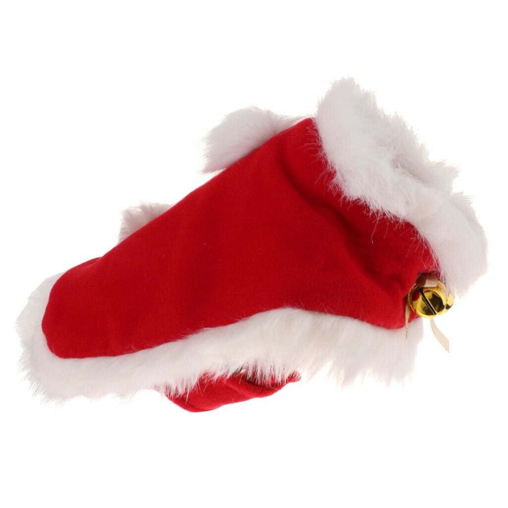 Cat Dog Christmas Cloak - Cat Dog Costume Santa Cloak for Kitty Cat Dog, Red