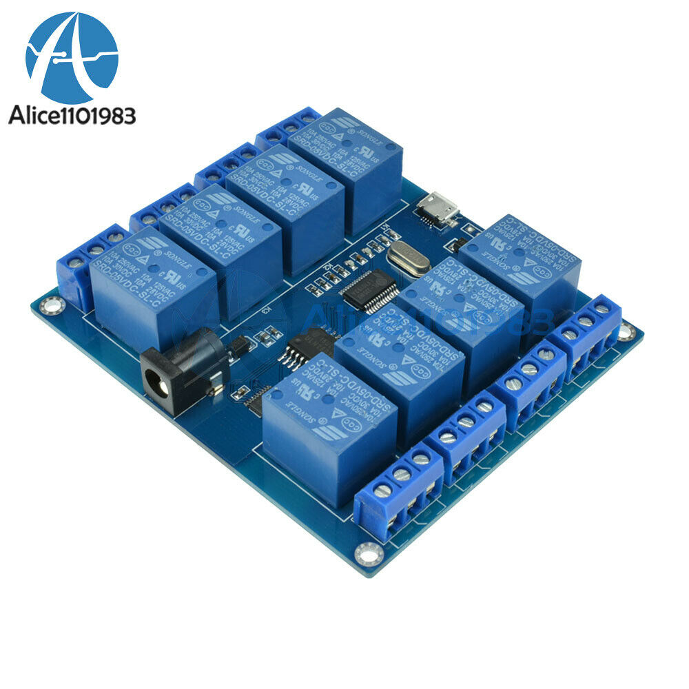 5V 8-Channel MICRO USB 5V Relay Module upper computer 5V 10A ICSE014A