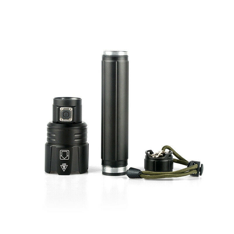 Ultra Bright LED Flashlight 200000LM XHP90.2 Rechargeable 3 Modes Zoom Torch
