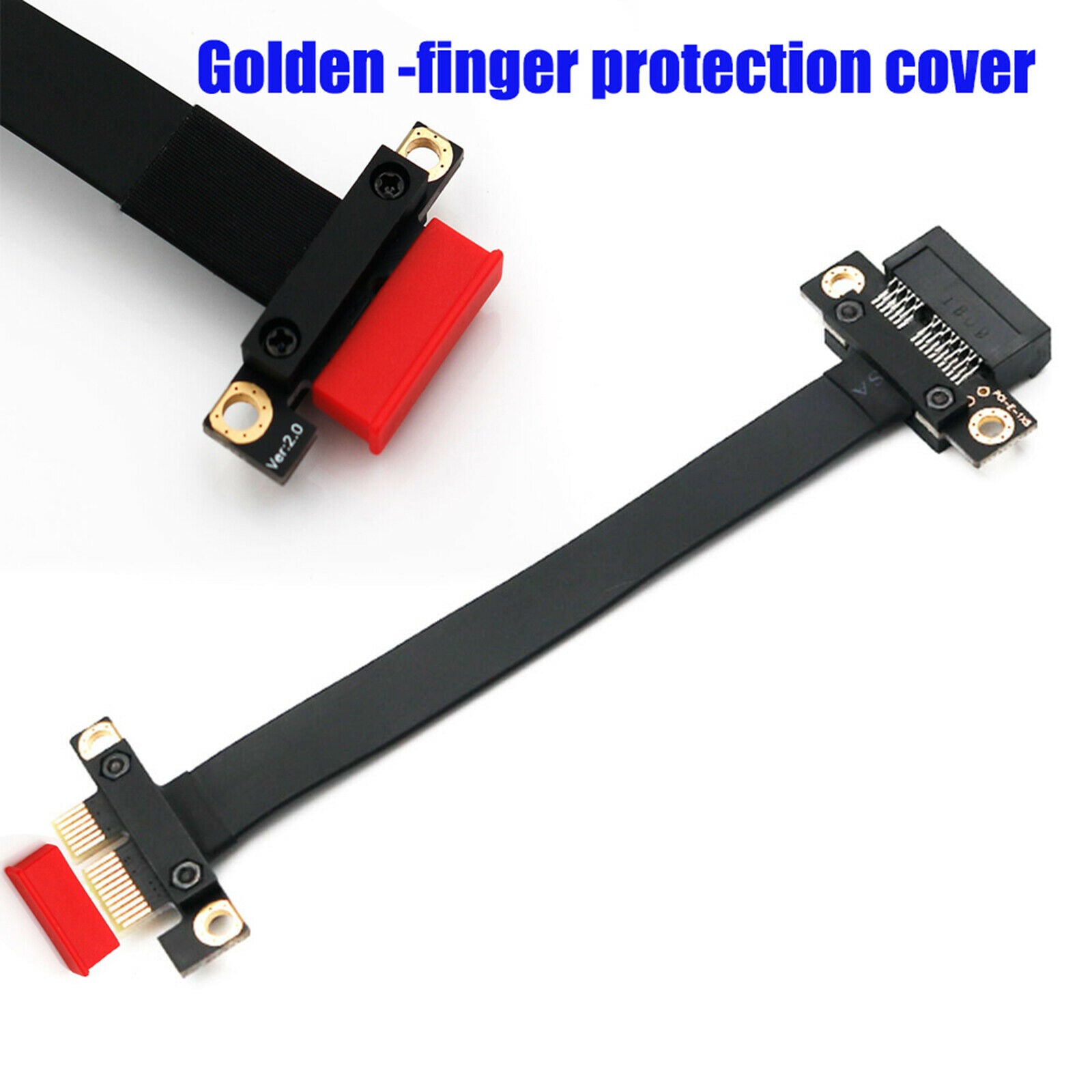 PCI-e PCI Express 36PIN 1X Extension cable Extender 180 Degree 20cm