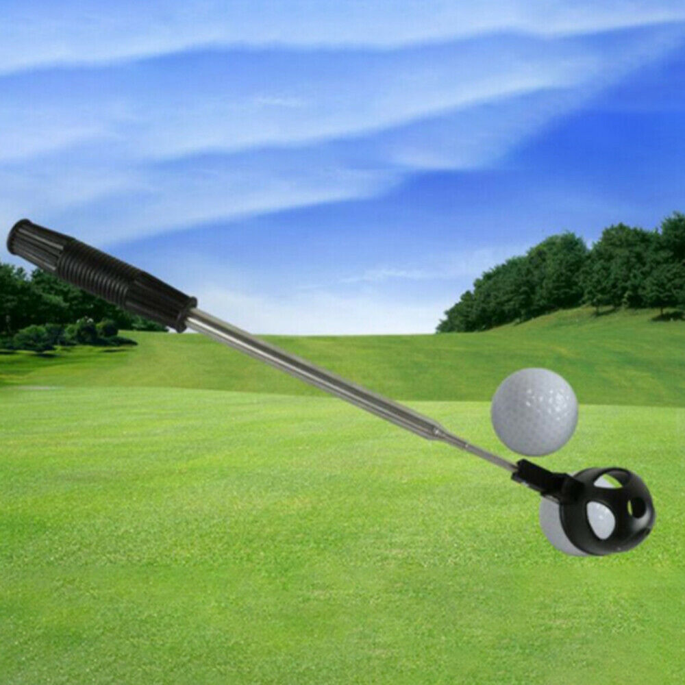 Golf Telescopic Ball Picker Stainless Steel Shaft Scoop Golf Ball Retriever
