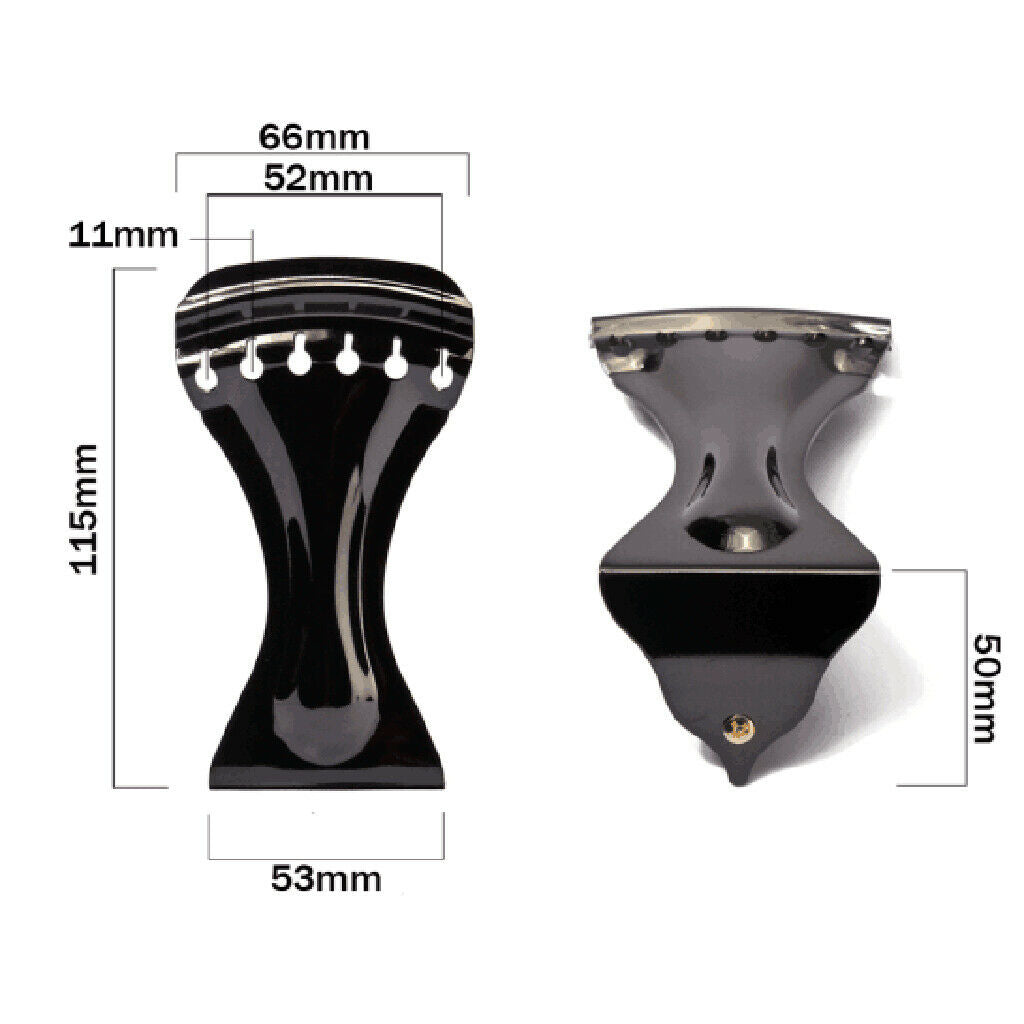 Durable Metal Dobro Tailpiece For Resonator Acoustic Folk Guitars - Black