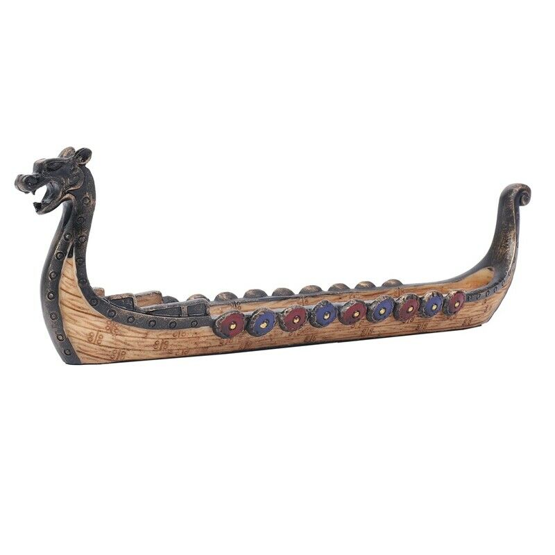 Dragon Boat Incense Stick Holder Burner Hand Carved Carving Censer Ornaments RR1