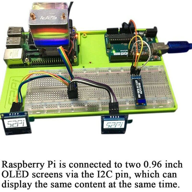2Pcs 0.96Inch OLED Module 12864 128X64 White SSD1306 Driver IIC Serial DisplayS2