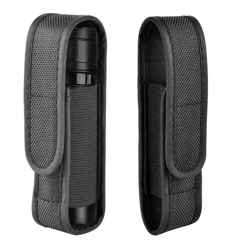 Nylon Belt Flashlight Holder Holster Bag Pouch for 3"-5" 18650 Flashlight