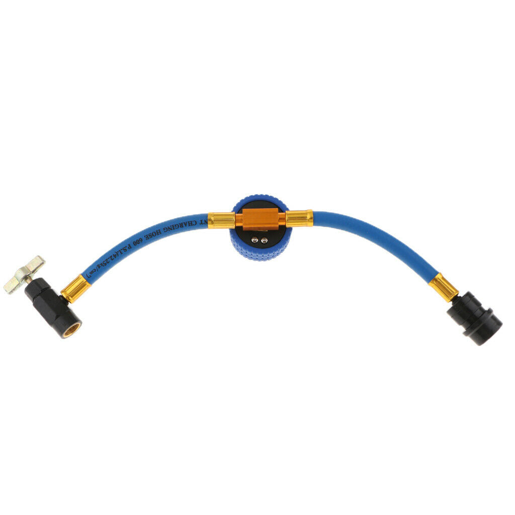 R134A Air Conditioning Recharge Measuring Hose Gauge Valve Refrigerant Pipe