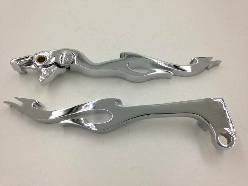 Chromed Brake Clutch Flame Hand Lever Fit for 1999-2004 Yamaha YZF R6