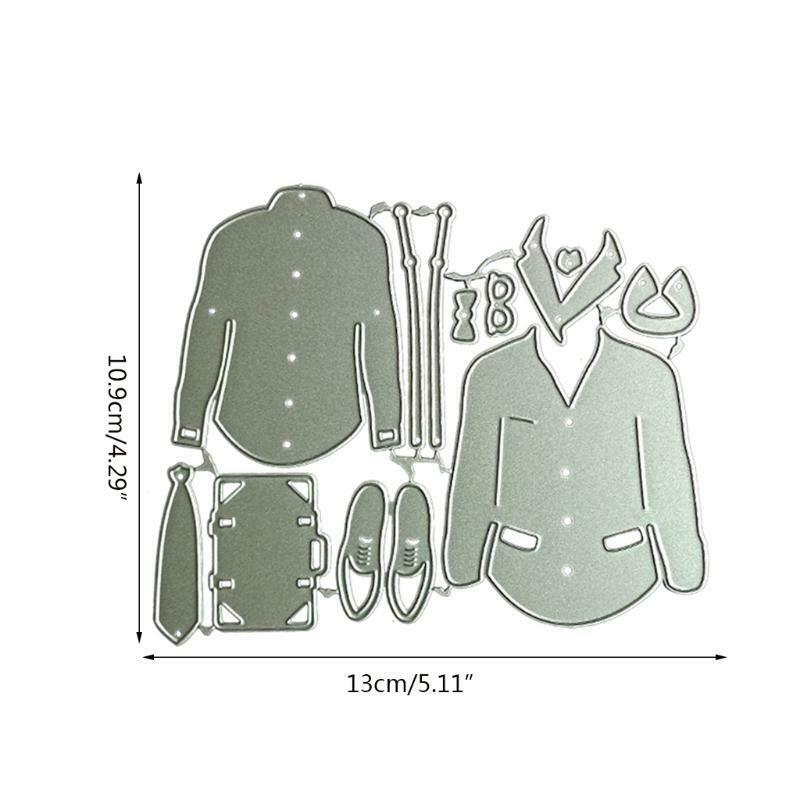 Men's Wear Metal Cutting Dies Stencil DIY Scrapbooking Album Paper Card Template