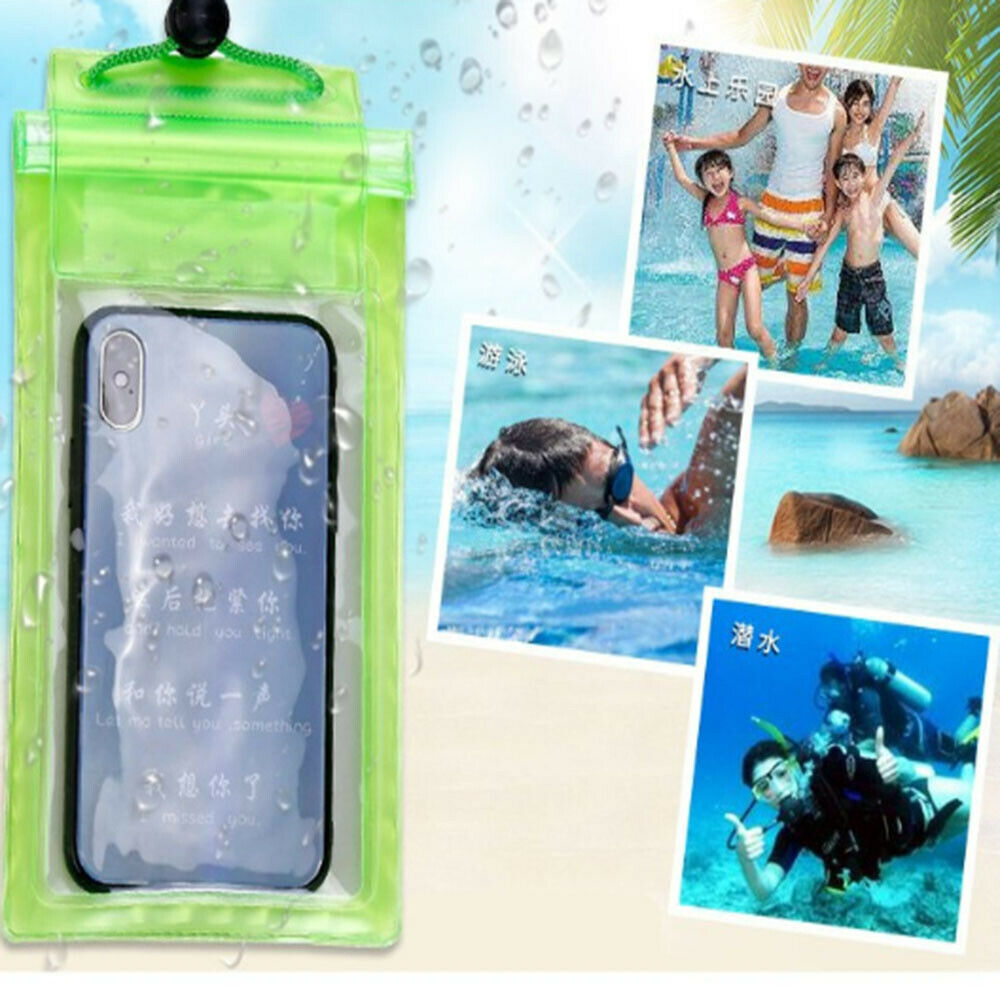 3Pcs Universal Clear Waterproof Mobile Phone Case Bag For Swimming Diving Sports