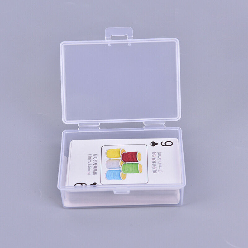 2pcs/set Transparent Plastic Boxes Playing Cards Container Storage Poker .l8