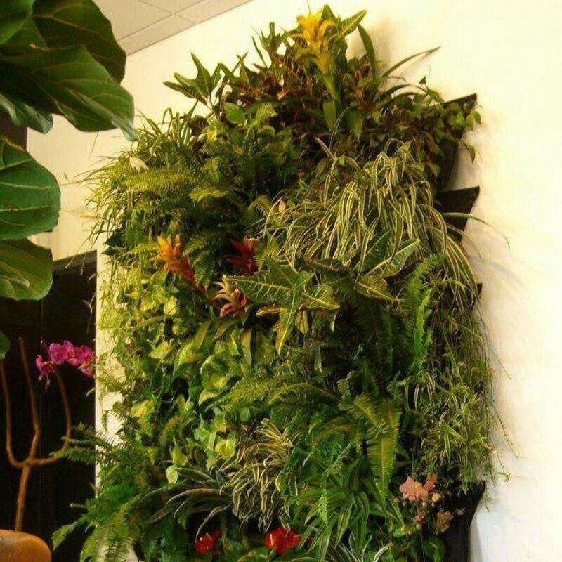 7 Pocket Planting Bag Hanging Wall Vertical Plant Hangers Flower Home Garden