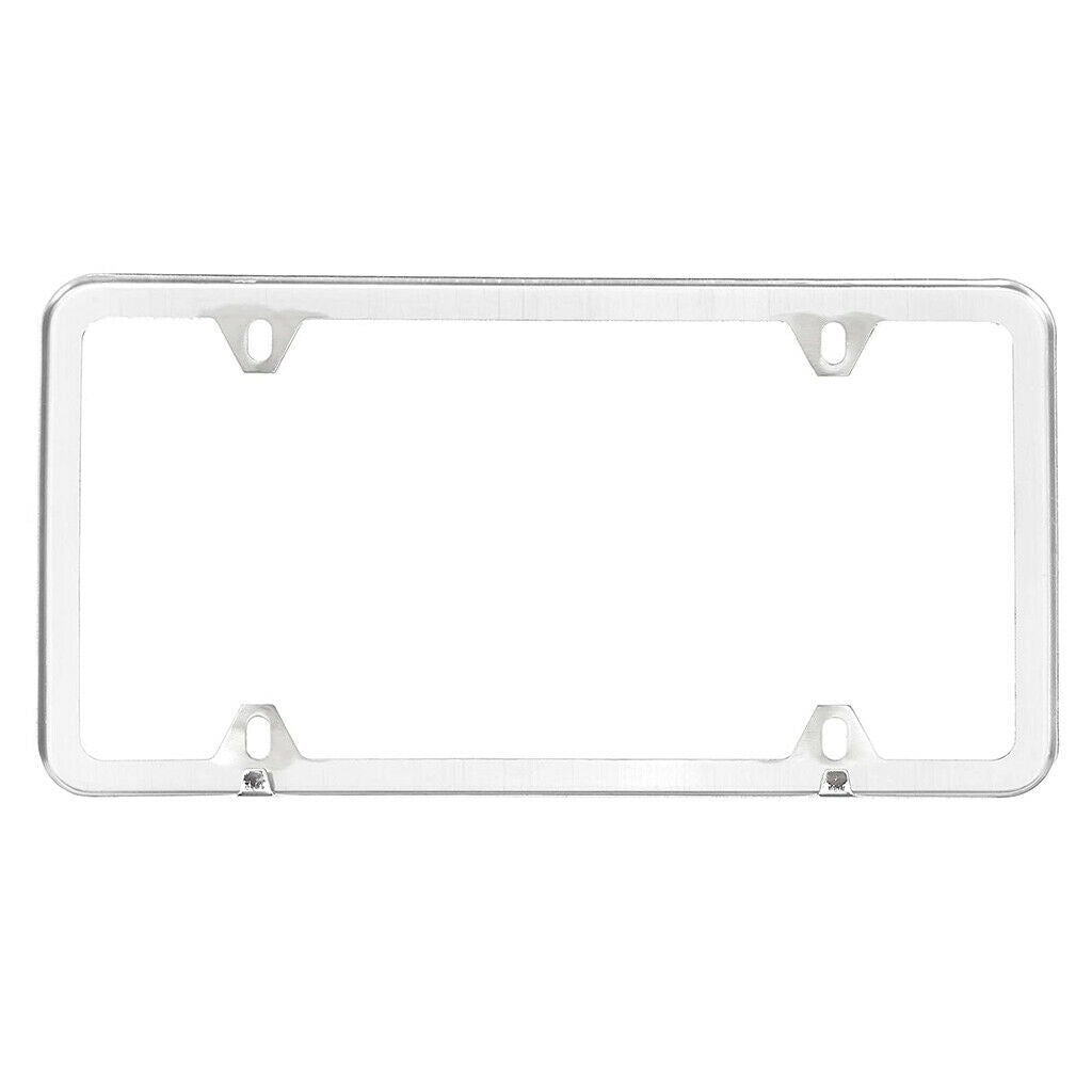 2 Pieces Metal Car Auto License Plate Frame Cover For Front & Rear Set