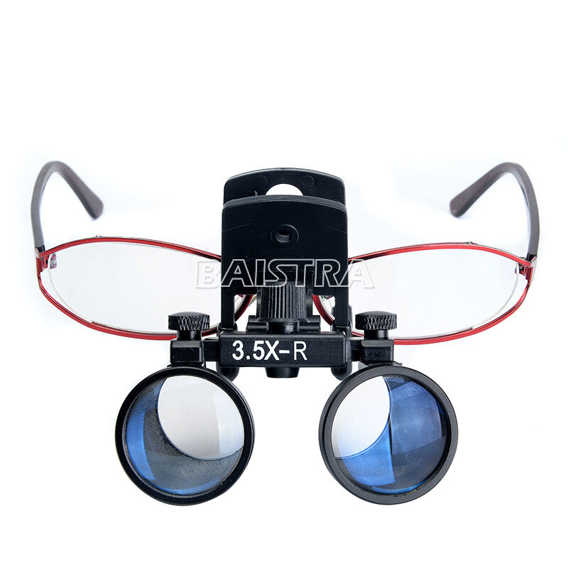 3.5X-R Dental Surgical Magnifying Loupes Binocular Glass Magnifier Clip Type
