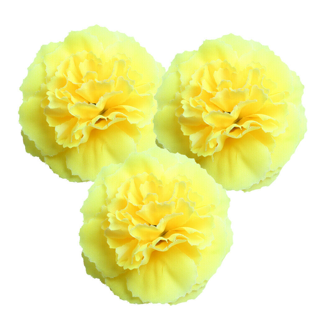 20 Pieces Artificial Silk Azalea Flower Heads Buds yellow