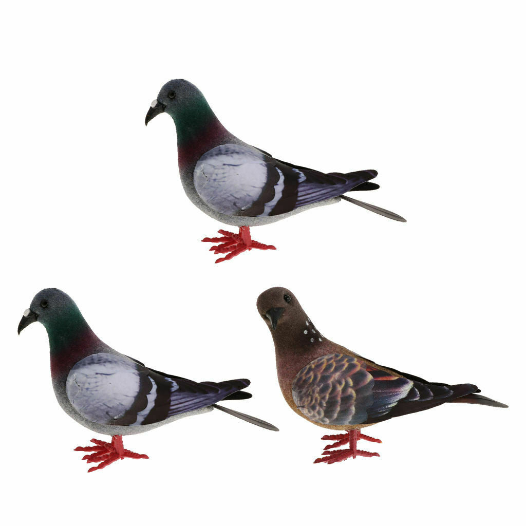 3x Faux Artificial Foam Doves Birds Wedding Decorations Venue Ornaments