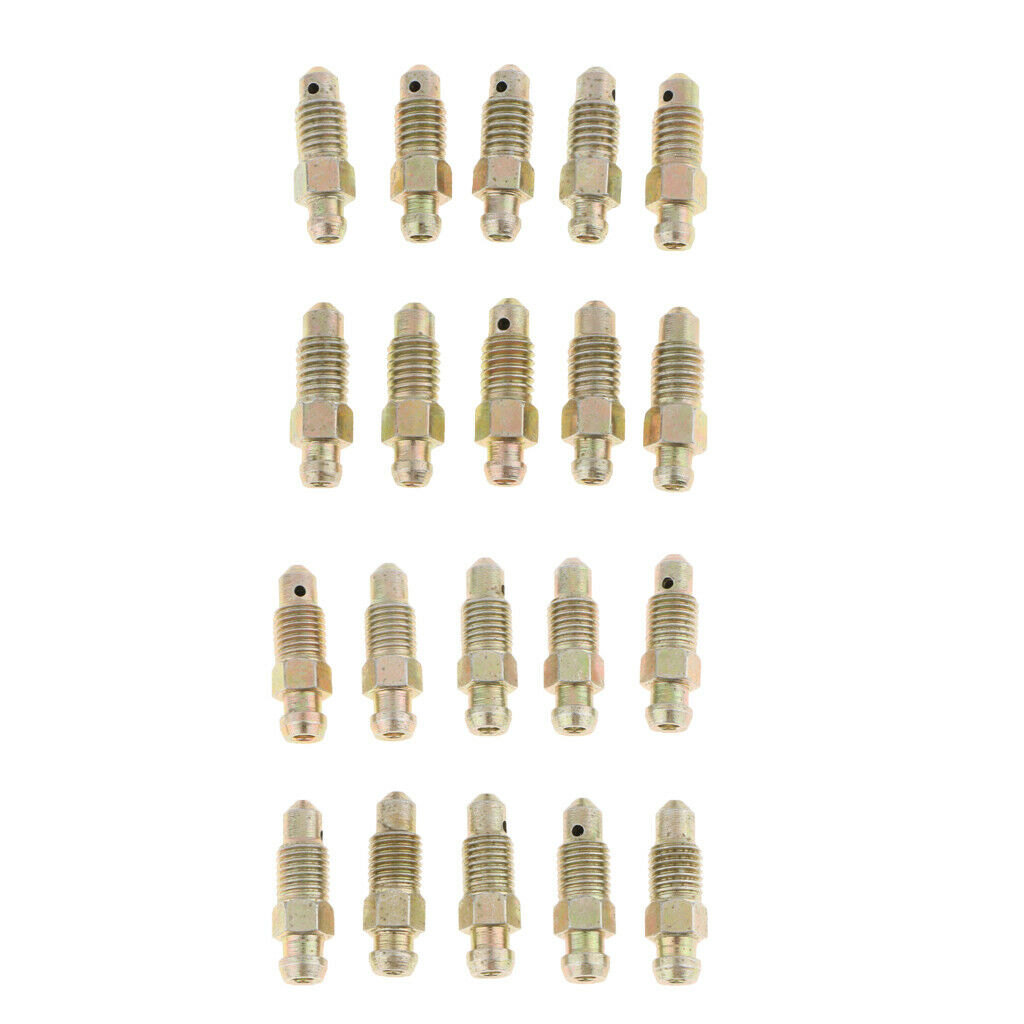 20 Pieces Car Front And Rear Brake Bleeder Screws Resistant 26mm+25mm