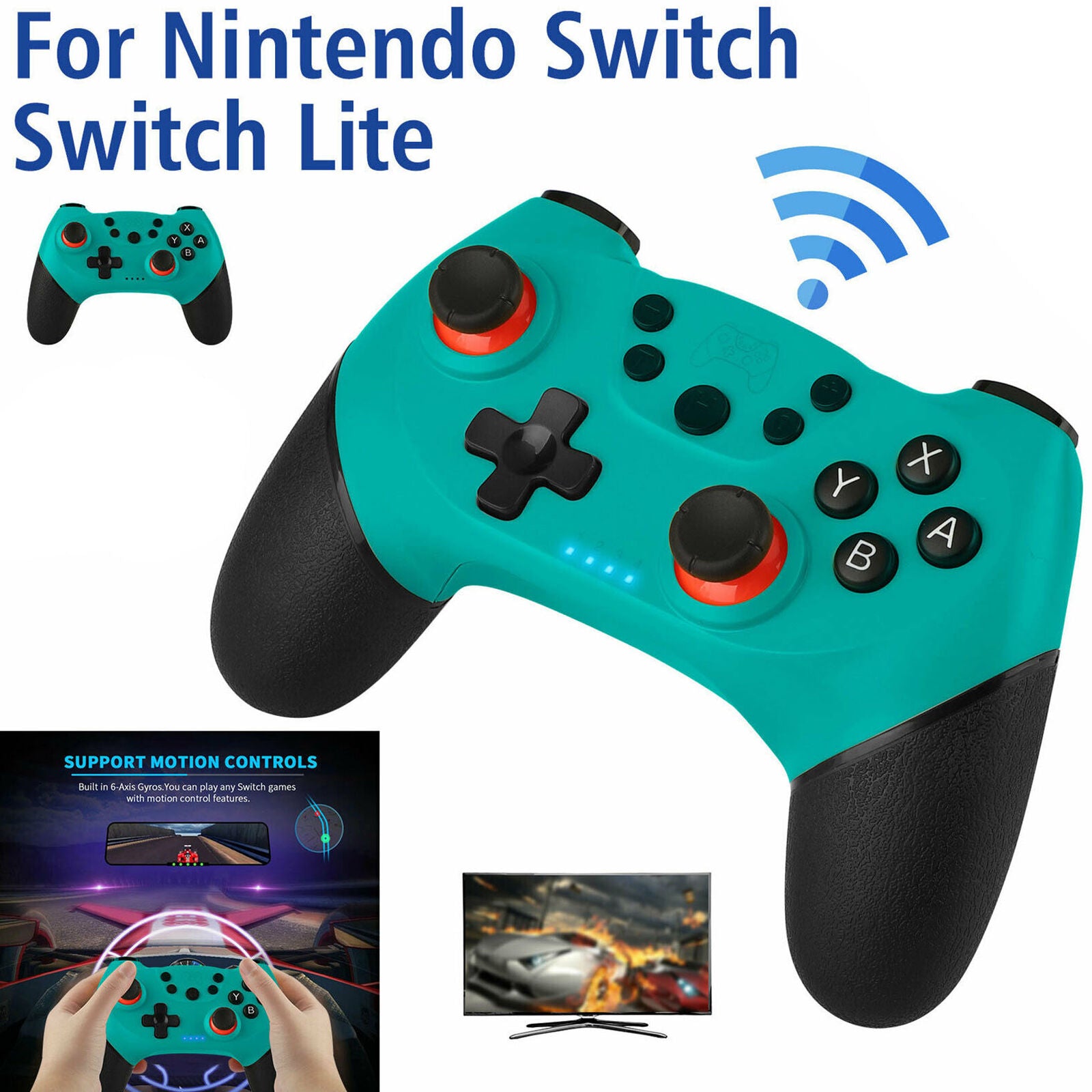 For Nintendo Switch/Lite Wireless Bluetooth Pro Controller Turbo Joystick Joypad