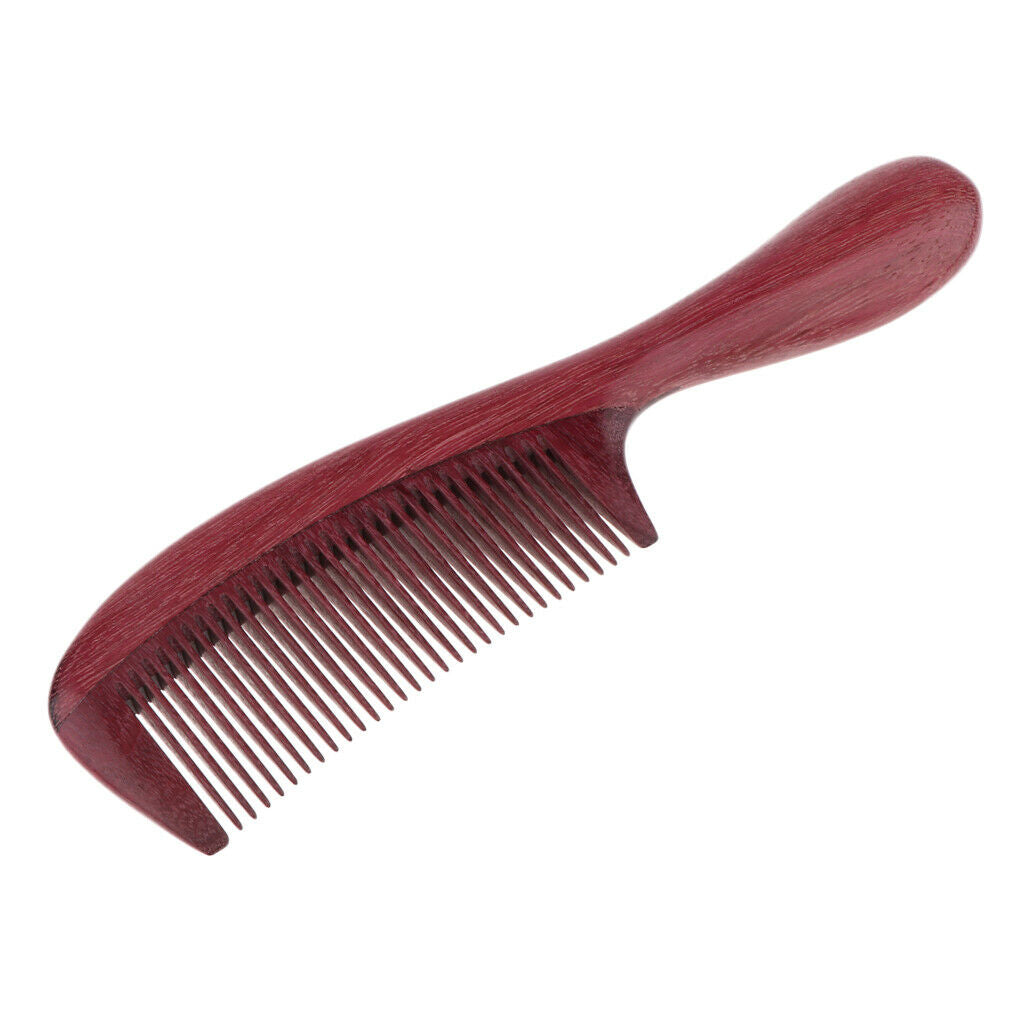 Natural Purple Heart Wood Comb Anti-Static Scalp Massage Comb for Home Travel