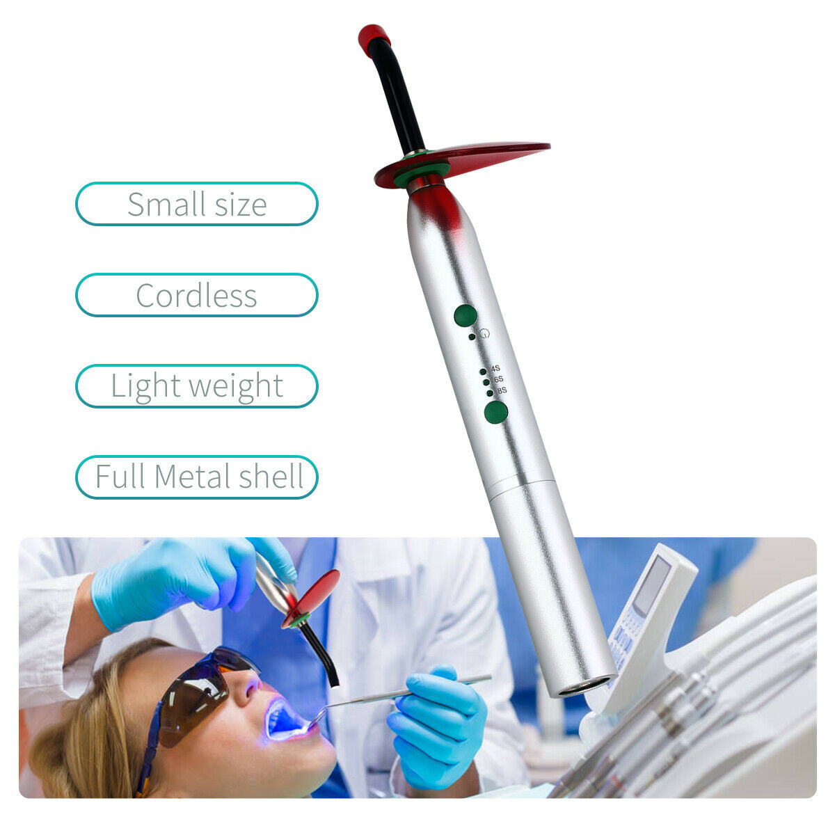 Dental Cordless Wireless LED Curing Light Lamp YS-C High Power 2700mw/c㎡
