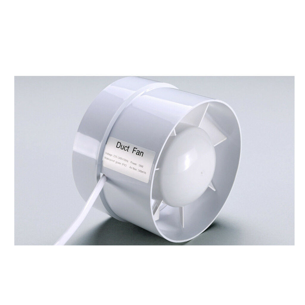 Inline Duct Booster Exhaust Ventilation Fan 125mm (5" Inch) Intake Outtake