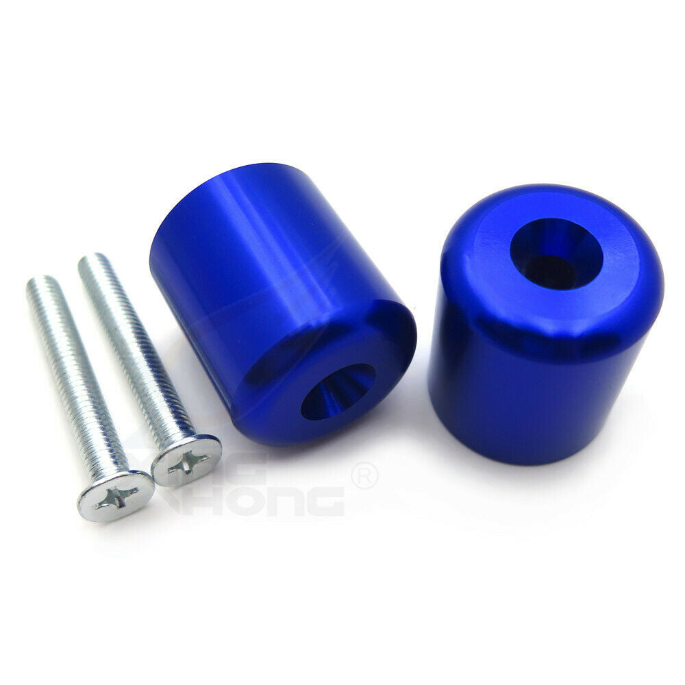 BLUE Hand Bar End For 1999-2012 Suzuki GSXR 600 750 1000 GSX1300R Hayabusa