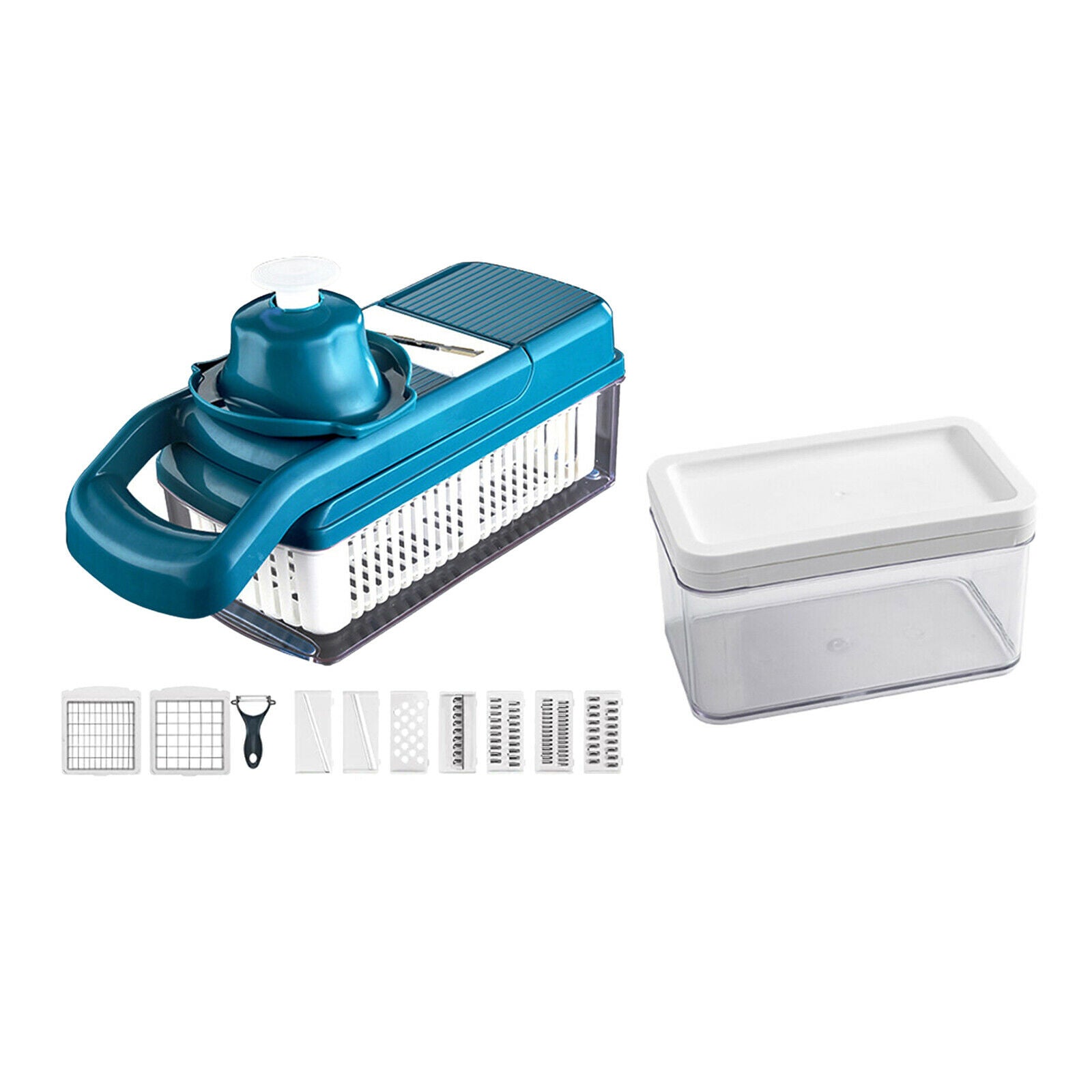 Multipurpose Vegetable Cutter Food Storage Container w/ Butter Dish with Lid