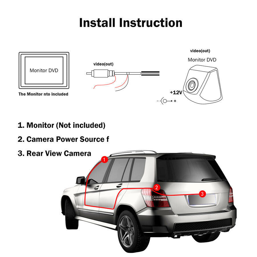 180° Wide-Angle Korean Screw Car Front View Backup Reversing Parking Camera