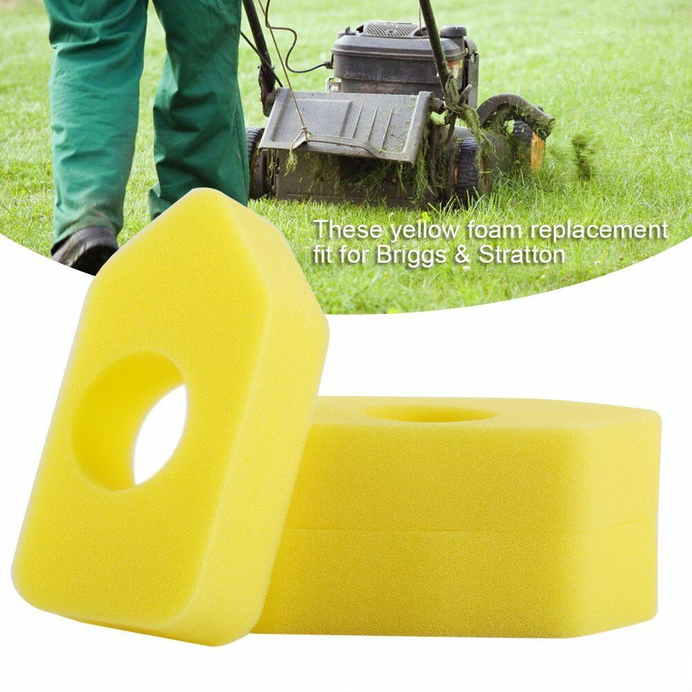10 Pcs Practical Yellow Foam Air Filter for Briggs & Stratton Tools