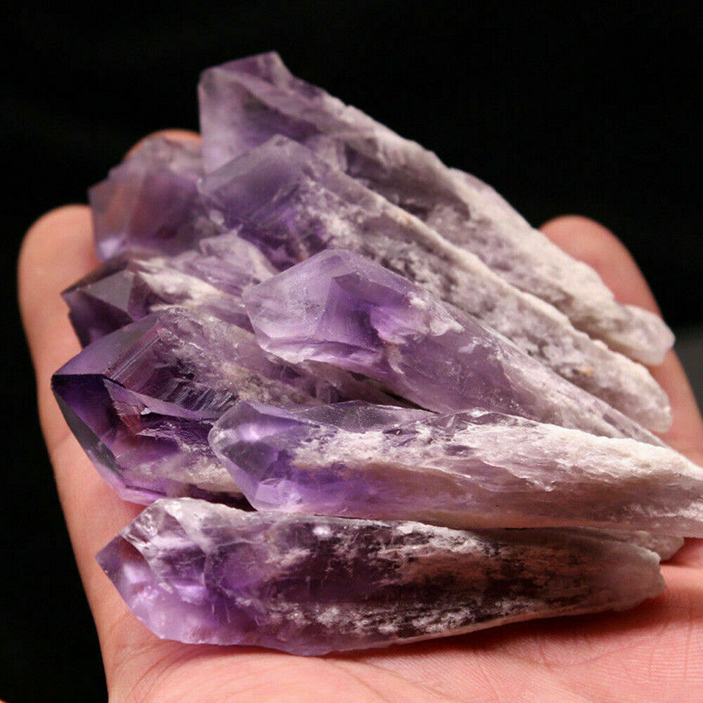 Big Natural Amethyst Cluster Crystal Quartz Point Wand Specimen Reiki Healing US