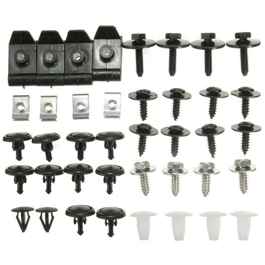 40x plastic and metal fasteners Undertray Cover Clips Bottom Shield Guard Screws