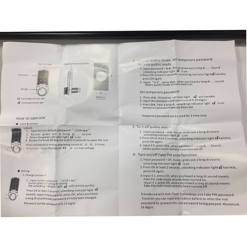 5 Digit Combination Codes Luggage Lock Travel Suitcase File Cabinet Lock L30