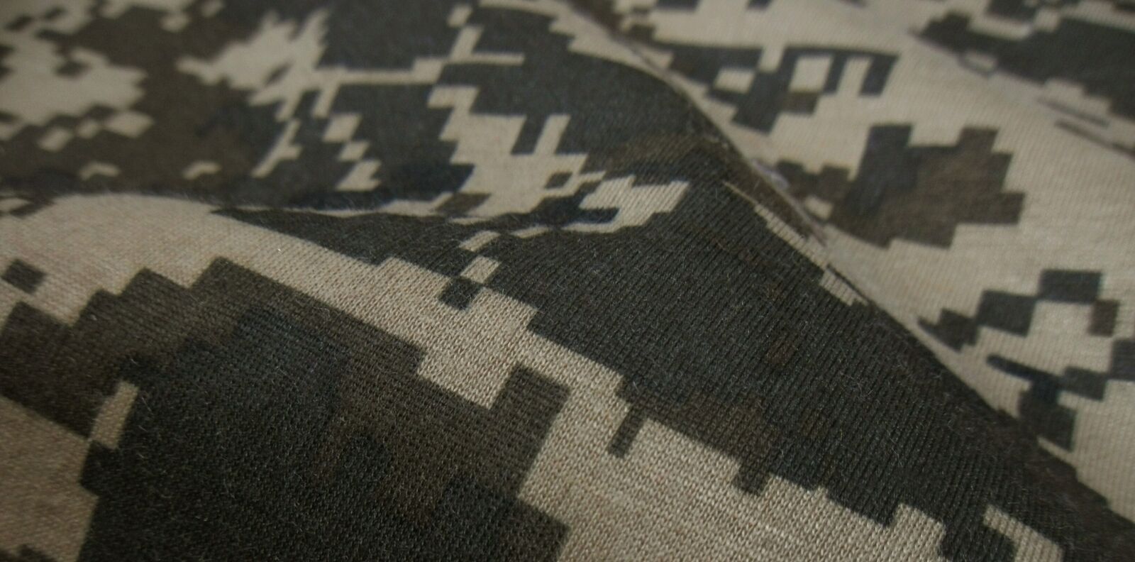 1.5M Width Digital Camo Mosaic Knitting Fabric Polyester Cotton Elastic Cloth