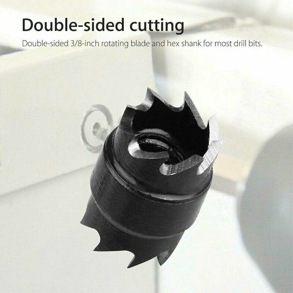 13pcs 3/8" Double Sided Rotary Spot Weld Cutter Drill Bits Cut Welds Remover Kit