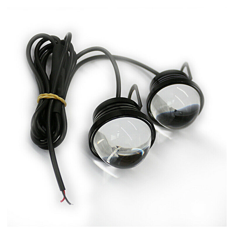 2Pcs LED Fish Eye 5W Car SUV Driving Fog Light Daytime Running DRL Bulb Lamp Kit