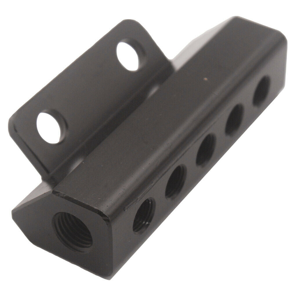 Vacuum Intake Manifold 5 Port 1/8"NPT Aluminum Turbo Boost Block Intake Black