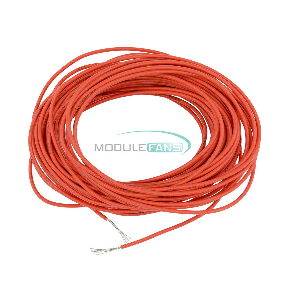 Red UL-1007 24AWG Hook-up Wire 80°C / 300V 10M Cord Hook-up DIY Electrical M