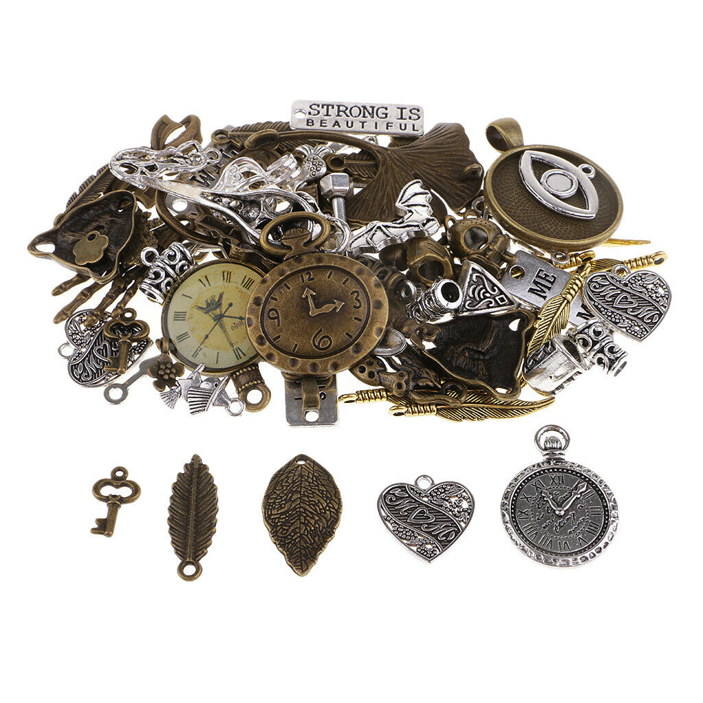 100g Charms Jewelry Making Accessories Steampunk Bead Pendants Wedding Party